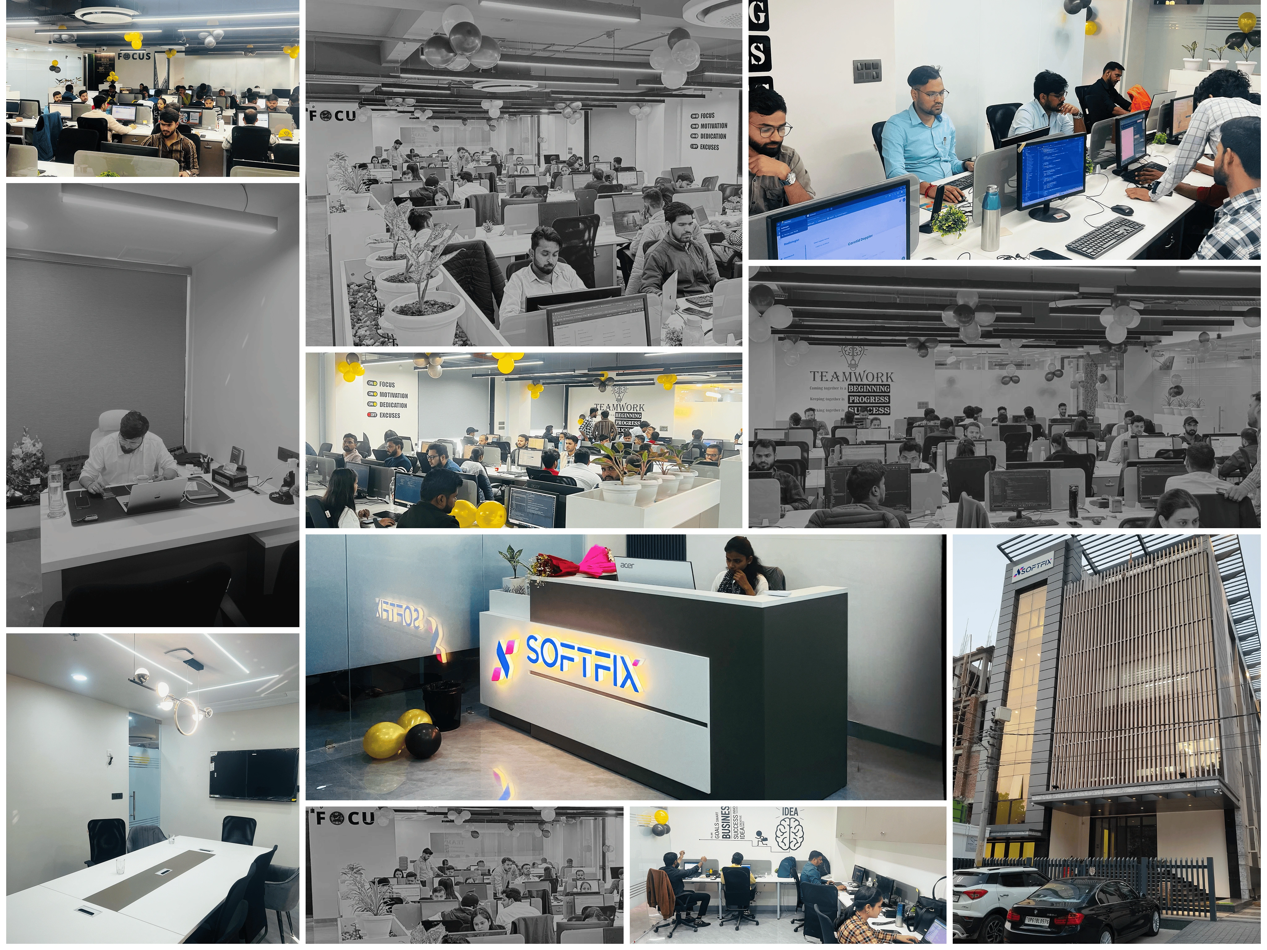 A modern workplace at Softfix Technologies